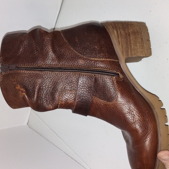 Kork by krork-ease Brown leather boots  motorcycle style - Picture 7 of 14